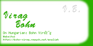 virag bohn business card